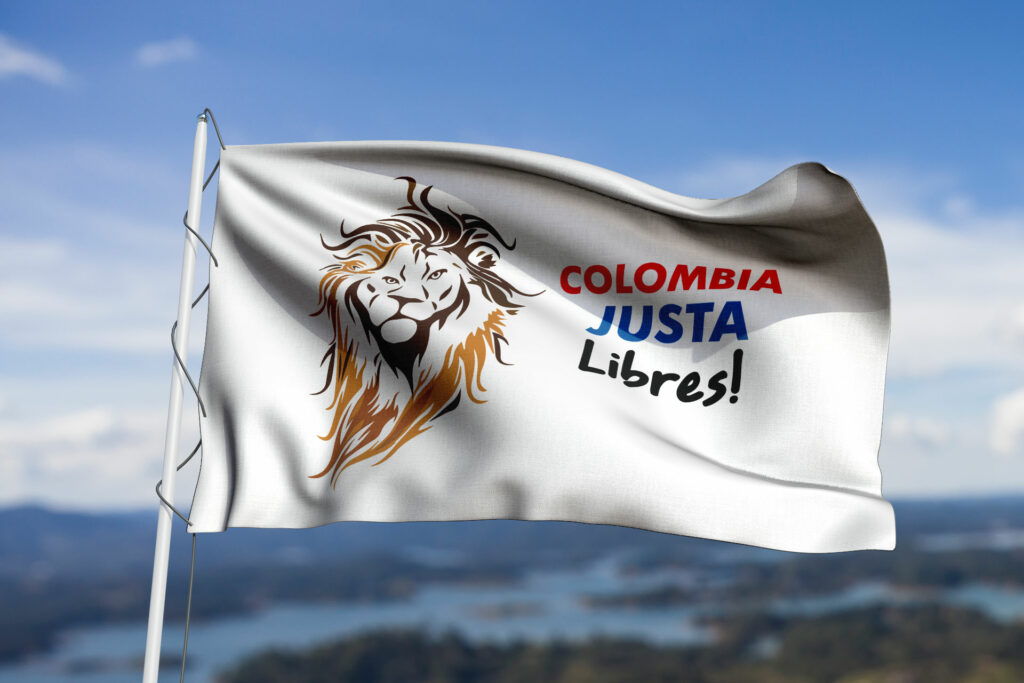 Bandera Colombia Justa Libres