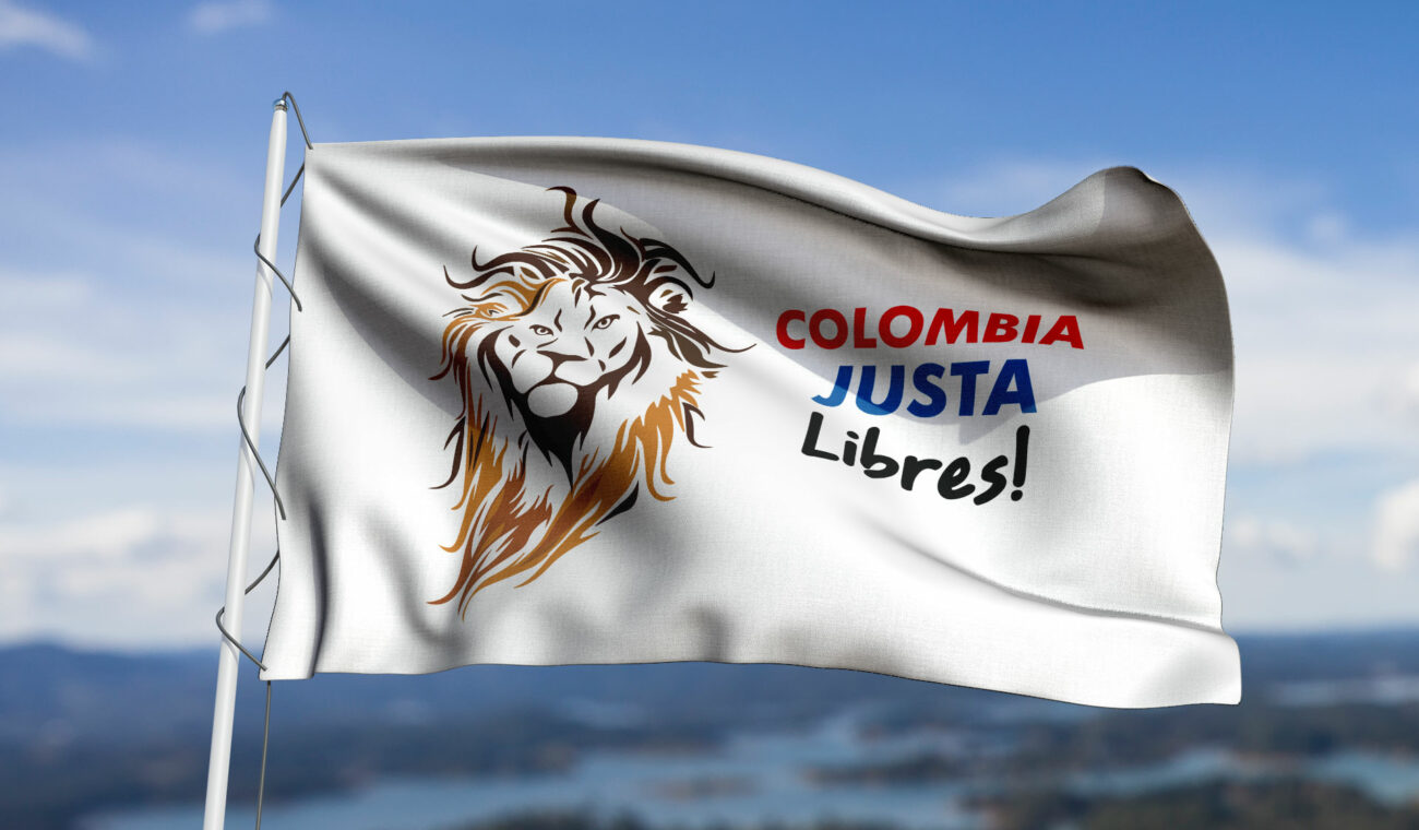 Bandera Colombia Justa Libres